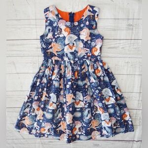 Fi & Me Science Girls Dress: STEM Fabric, School Party Dress Size 7